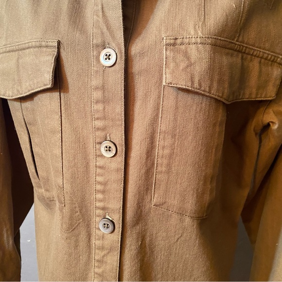 Forever 21 Button Down Long Sleeve khaki Shirt - Picture 8 of 16